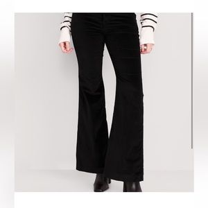 Old Navy Extra High Waisted Velvet Trouser Flare Pant